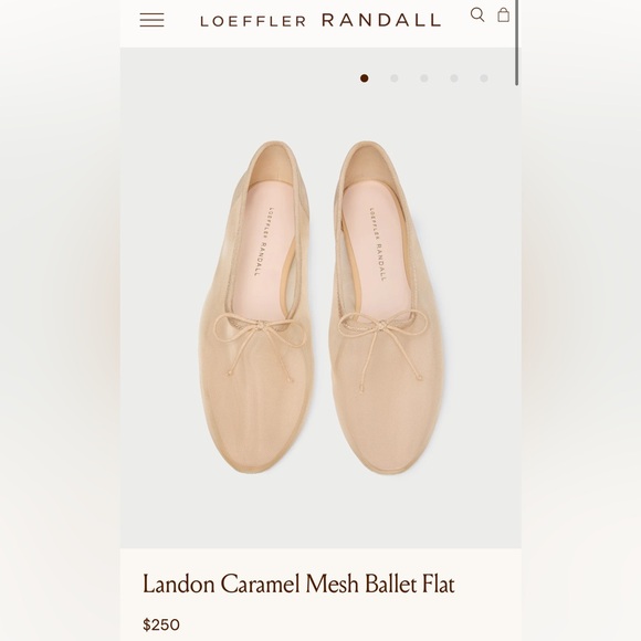 Loeffler Randall Shoes - Loeffler Randall Nude Flats with Bow Detail 6.5
